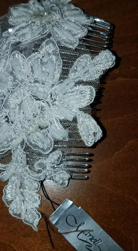 Mariel Lace Floral Hair Applique Wedding Piece